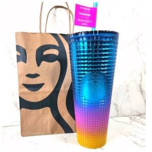 NEW Starbucks x Tim Singleton Rainbow Grid Venti 24 oz